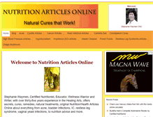 Tablet Screenshot of nutritionarticlesonline.com